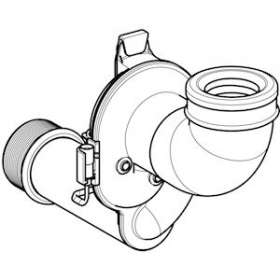 Siphon Geberit pour urinoir avec capteur, sortie apparente|Geberit-GBR242.151.00.1