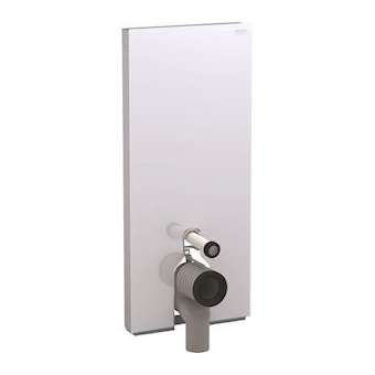 Panneau Geberit Monolith+ WC sol 114 cm: verre blanc aluminium|Geberit-GBR131.233.SI.5