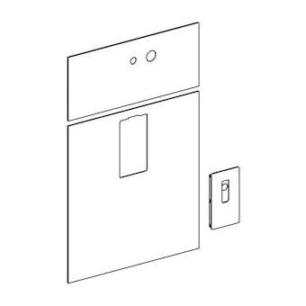 Habillage frontal Geberit Monolith lavabo: Chocolat / Verre|Geberit-GBR242.700.SQ.1