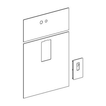 Habillage frontal Geberit Monolith lavabo: Sable / Verre|Geberit-GBR242.701.TG.1