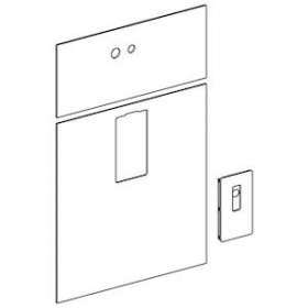 Habillage frontal Geberit Monolith lavabo: Sable / Verre|Geberit-GBR242.701.TG.1