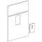 Habillage frontal Geberit Monolith lavabo: Noir / Verre