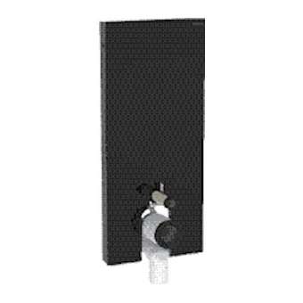 Panneau Geberit Monolith WC sol 114 cm: verre noir aluminium chromé noir|Geberit-GBR131.033.SJ.6