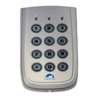 Clavier codé autonome ZAMAK IP65 avec 2 relais (prévoir alim 12/24V 0,25A)|Castel-CST330.0050