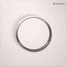 Commande d'urinoir Geberit pneumatique type 10: blanc, chromé brillant|Geberit-GBR116.015.KJ.1