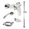 Kit de douche avec douchette, flexible Lg 1500 mm, barre et porte-savon