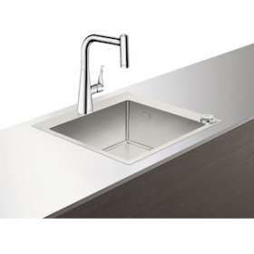 C71-F450-01 Ensemble évier/mit Select 450, avec mit 220 2 trous av sBox chromé|Hansgrohe-HA343207000