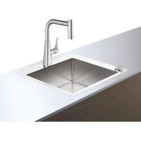 C71-F450-01 Ensemble évier/mit. combiné 450 Select avec sBox aspect acier inox|Hansgrohe-HA343207800