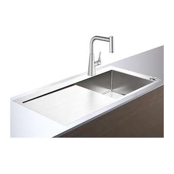 C71-F450-02 Ensemble évier/mit. combi 450 Select, égout., sBox aspect acier inox|Hansgrohe-HA343208800