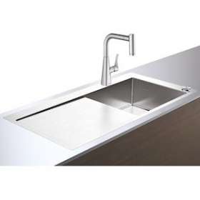 C71-F450-02 Ensemble évier/mit. combi 450 Select, égout., sBox aspect acier inox|Hansgrohe-HA343208800