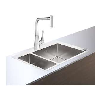 C71-F655-04 Ensemble évier/mit. combiné 180/450 Select av sBox aspect acier inox|Hansgrohe-HA343210800