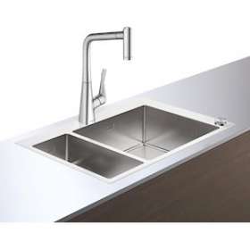 C71-F655-04 Ensemble évier/mit. combiné 180/450 Select av sBox aspect acier inox|Hansgrohe-HA343210800