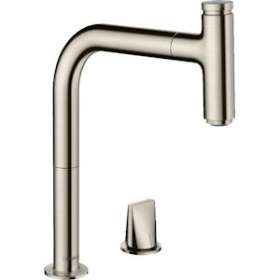 Mitigeur cuisine 2 trous 200, douchette extract. 1 jet, sBox aspect acier inox|Hansgrohe-HA373804800