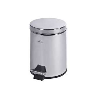 Poubelle à pédale 5 litres 284x260 mm, D 203 mm, acier inoxydable anti-corrosio|Pellet asc-PT4870359