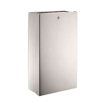 Poubelle murale pour papiers usagés Inox poli brillant|Delabie-DL56611