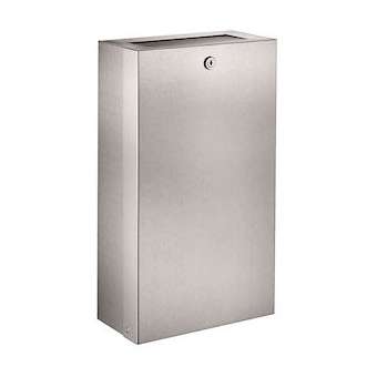 Poubelle murale pour papiers usagés Inox satiné|Delabie-DL56617