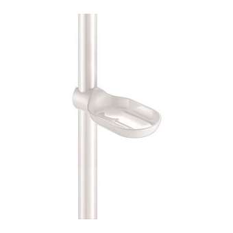 Porte-savon coulissant clipsable Nylon blanc pr barre D25+32|Delabie-DL5510120N