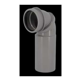 Pipe orient de wc grise d.100 lg250mm eg|Nicoll-NCLUPORTBAT