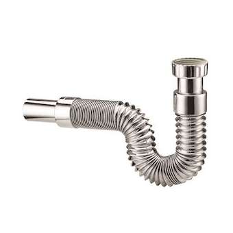 Raccord flexible extensible chromé D32, écrou métal- embout PVC D32 à coller|Valentin-VA281320000000