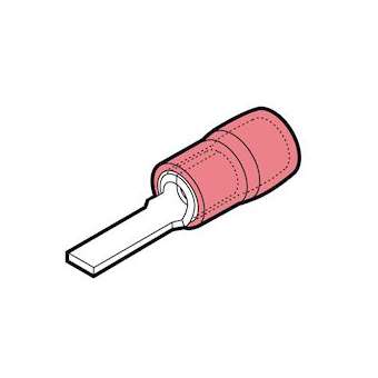 Cosse préisolée renforcée à embout plat rouge (0,25 à 1,5 mm²) - L 12 mm|Cembre-CMBRKY-PP12
