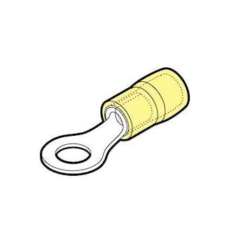Cosse préisolée renforcée ronde jaune (4 à 6 mm²) - Diam. 8 mm|Cembre-CMBGKY-M8