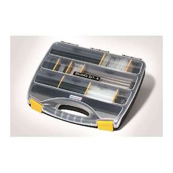 Manchons thermo adhésif en coffret SHRINKIT321-A, rétreint 3:1, noir/transparent|HellermannTyton-HNE38003003