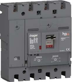 Disjoncteur Boitier Moulé h3+ P250 TM ADJ 4P4D N0-100% 250A 70kA FTC|Hager-HAGHET251DR