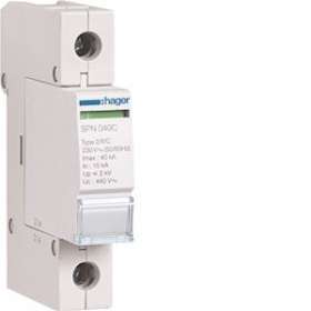 Cartouche 40KA 440V pour parafoudre débrochable|Hager-HAGSPN040C