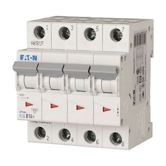 Disj. PLS 4X16A 6kA (EN 60898) cbe B|Eaton industries-EONPLS6-B16-4-MW