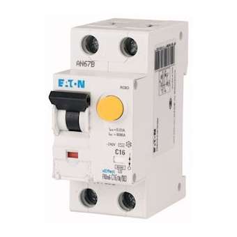 Disj. diff., 20A, 30mA, Courbe D, 1p+N, Type AC|Eaton industries-EONFRBM6-D20-1N-003