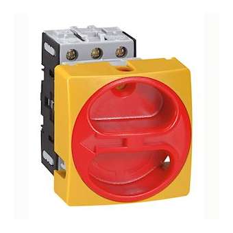 Interrupteur-sectionneur rotatif complet encastré D22 cadenassable - 3P - 20A|Legrand-LEG022135