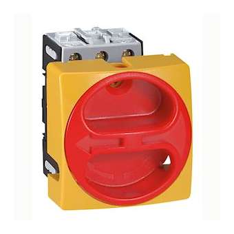 Interrupteur-sectionneur tripolaire 63A rotatif complet encastré cadenassable|Legrand-LEG022105