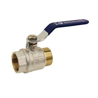 VANNE M/F LAITON LEVIER ACIER PLAT BLEU 3/8'|Adg-AF9207-12