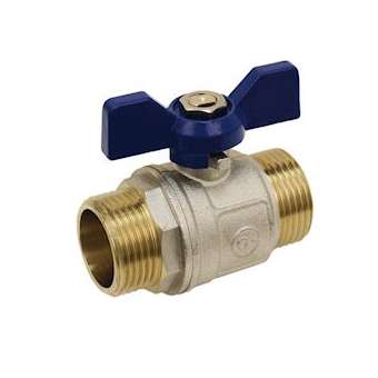 VANNE M/M LAITON MANETTE PAPILLON ALU BLEUE 3/4'|Adg-AF9208P-20