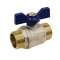 VANNE M/M LAITON MANETTE PAPILLON ALU BLEUE 3/4'