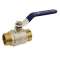 VANNE M/M LAITON LEVIER ACIER PLAT BLEU 3/4'