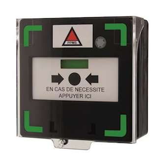 Bouton noir déclencheur pour alerte et action du ppms, sonore, lumineux|Aiphone-AIPBDNL