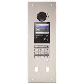 Platine vidéo enc. inox, défilement, nfc, b. mag., double perçage vigik+résident|Aiphone-AIPGTDMBLVND