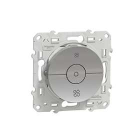Odace, interrupteur VMC Alu, avec position arrêt, à vis|Schneider Electric-SCHS530243