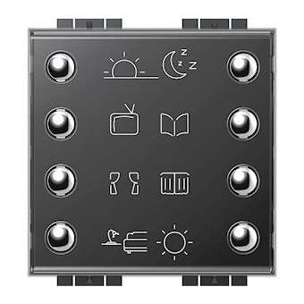 Commande 8 boutons-poussoirs MyHOME_Up Livinglight|Bticino-TICLN4652