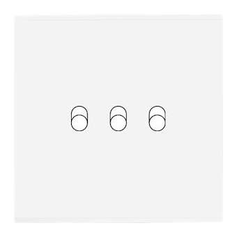 Façade CONFIDENCE LAITON BLANC EMAIL SIMPLE 3 BASCULEURS|Modelec-MD8133-424M