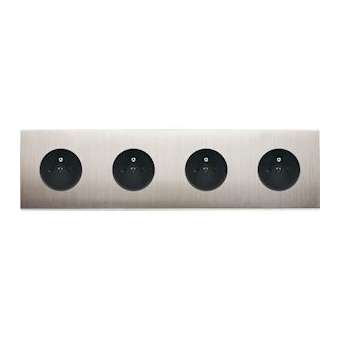 Façade CONFIDENCE LAITON NICKEL SATINE QUADRUPLE HORIZONTALE PC PC PC PC|Modelec-MD8430-418M