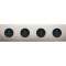 Façade CONFIDENCE LAITON NICKEL SATINE QUADRUPLE HORIZONTALE PC PC PC PC|Modelec-MD8430-418M