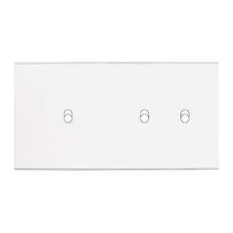 Façade CONFIDENCE LAITON BLANC DOUBLE HORIZONTALE B1 B2|Modelec-MD8177-413M