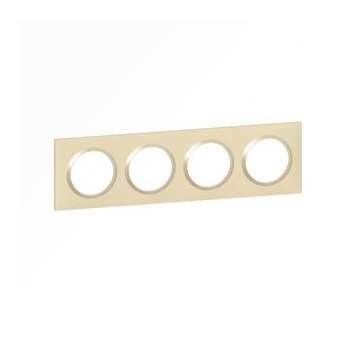 Plaque carrée dooxie 4 postes finition dune|Legrand-LEG600814