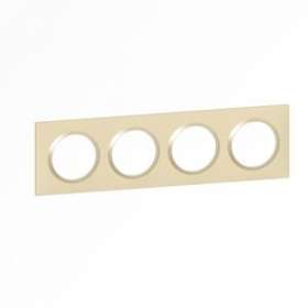 Plaque carrée dooxie 4 postes finition dune|Legrand-LEG600814