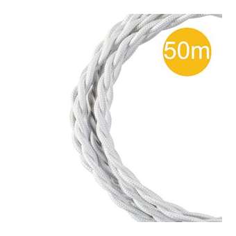 Cordon Textile Torsadé 3C 50M Blanc|Bailey-BIY145040
