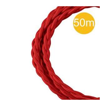 Cordon Textile Torsadé 3C 50M Rouge|Bailey-BIY145041