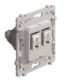 kallysta prise RJ45 double - catégorie 5e STP pour Grade 1|Hager-HAGWK218