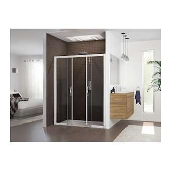 Paroi Corail 81-94 Chrome Depoli 1 Bande|Blanc aqua production-BL5PA632CD1BE